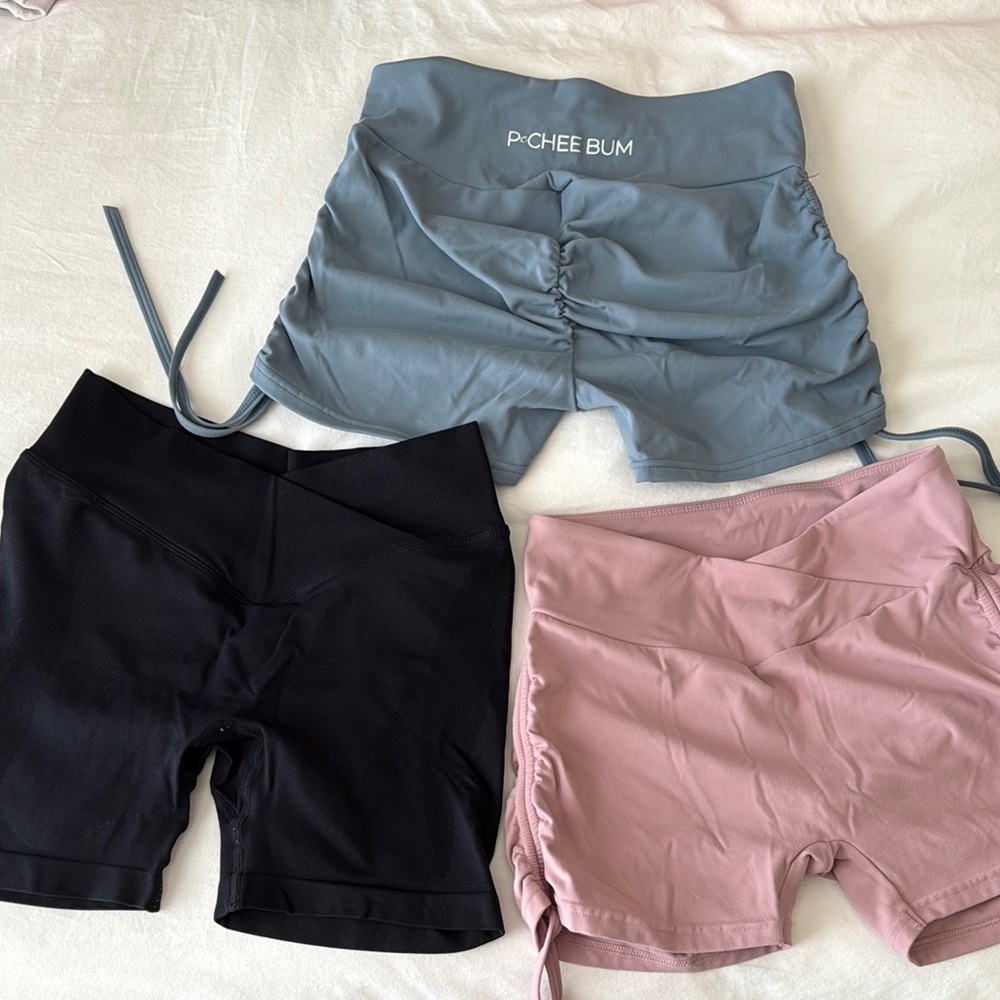 PChee Bum Ruched Shorts Set